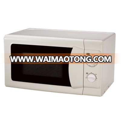 110V manual controls white plastic housing microwave oven